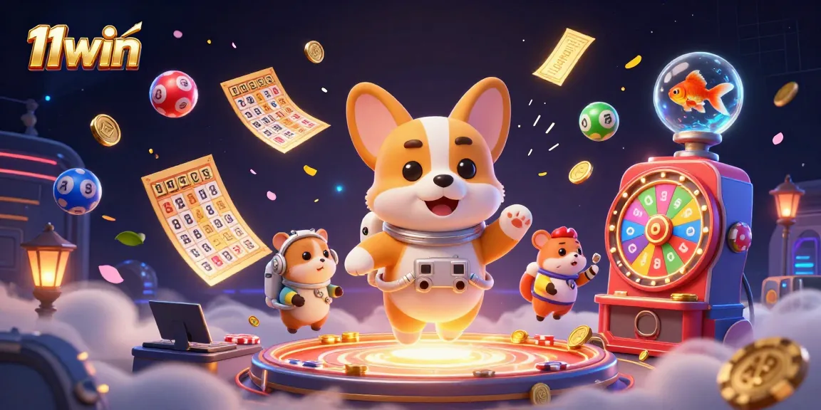 Experience the thrill of 11win casino with a vibrant space-themed gaming illustration.