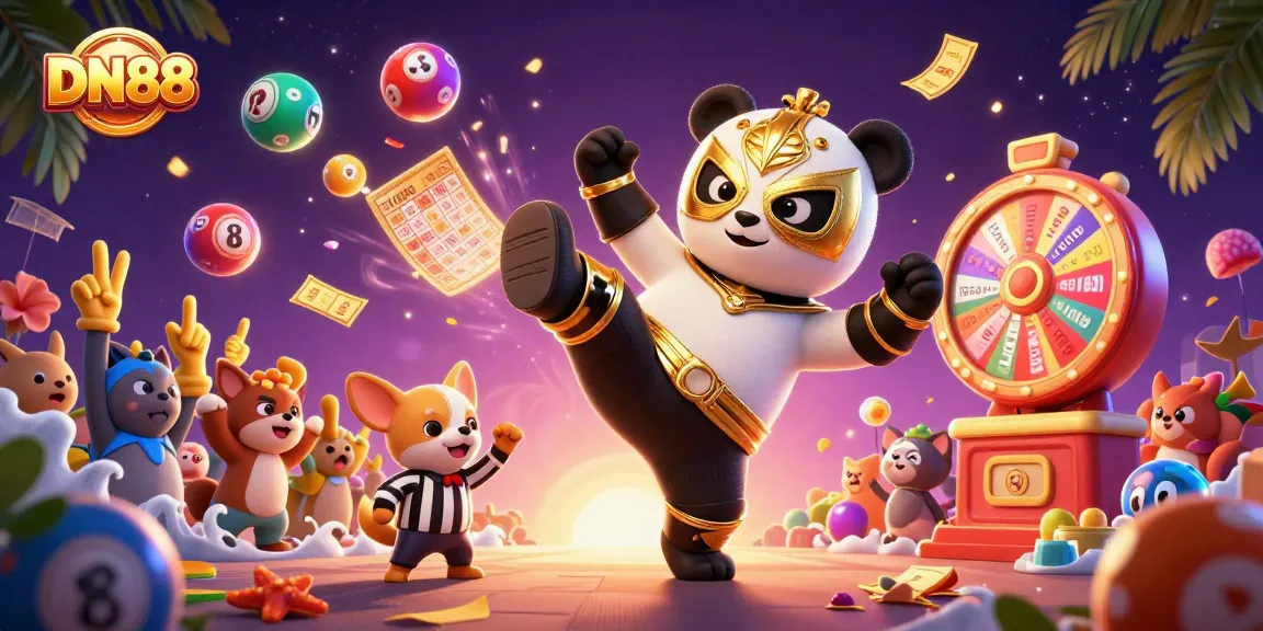 Experience exciting lottery action with the vibrant DN88 scene featuring colorful elements amidst a playful atmosphere.