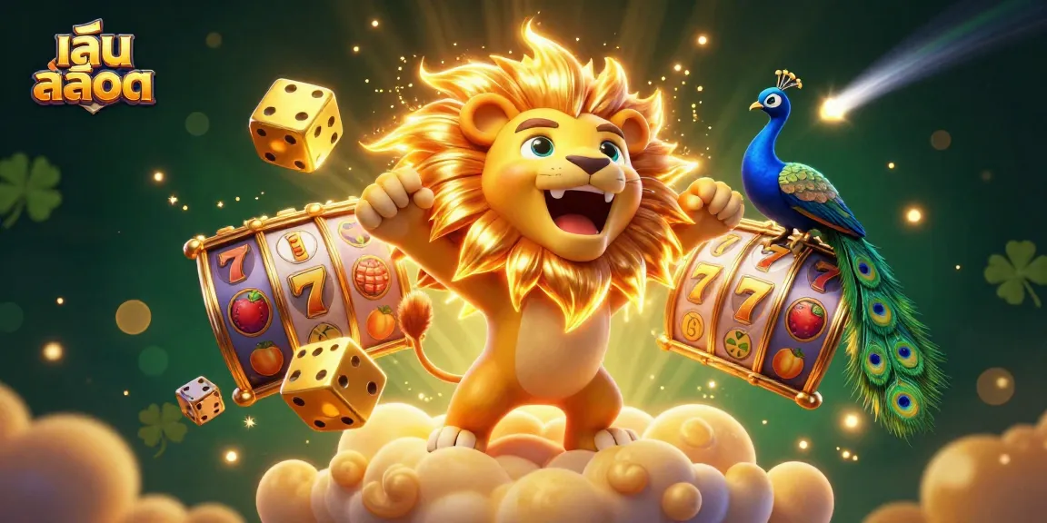 Experience the thrill of เล่นสล็อต with dynamic golden elements and vibrant characters in an exciting casino scene.