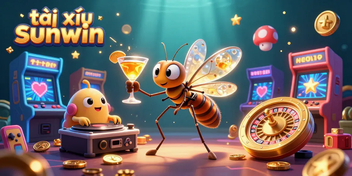 Experience thrilling gameplay in tài xỉu sunwin with vibrant casino-themed 3D illustration.