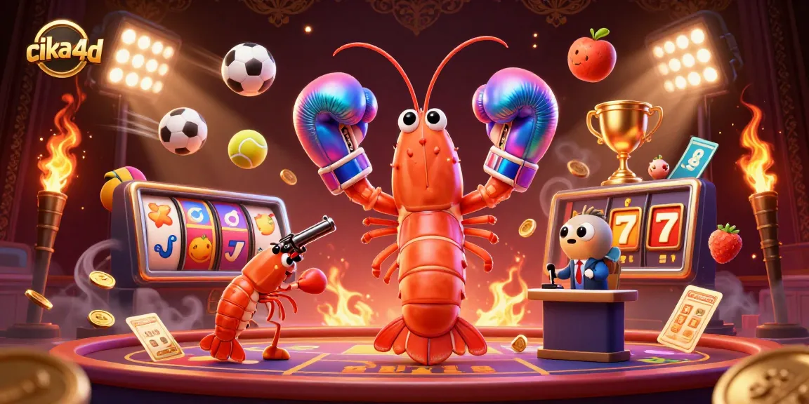 Experience winning strategies with cika4d in this dynamic casino illustration full of action.