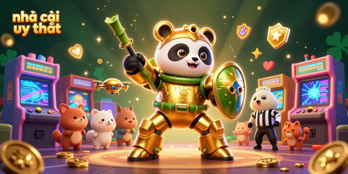 Engage with nhà cái uy tín in an action-packed arena filled with colorful casino elements.
