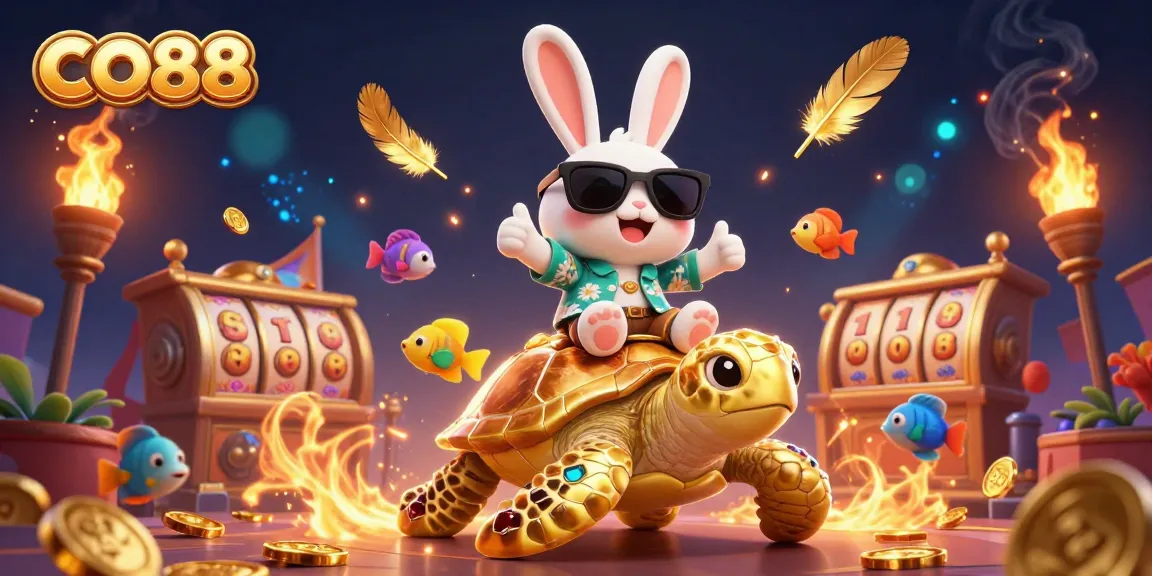 Experience excitement with CO88 as a lucky rabbit celebrates jackpots with vibrant visuals.