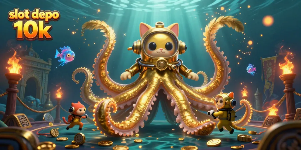 Engage with thrilling slot depo 10k action featuring a dynamic ocean scene with treasure and deep-sea elements.